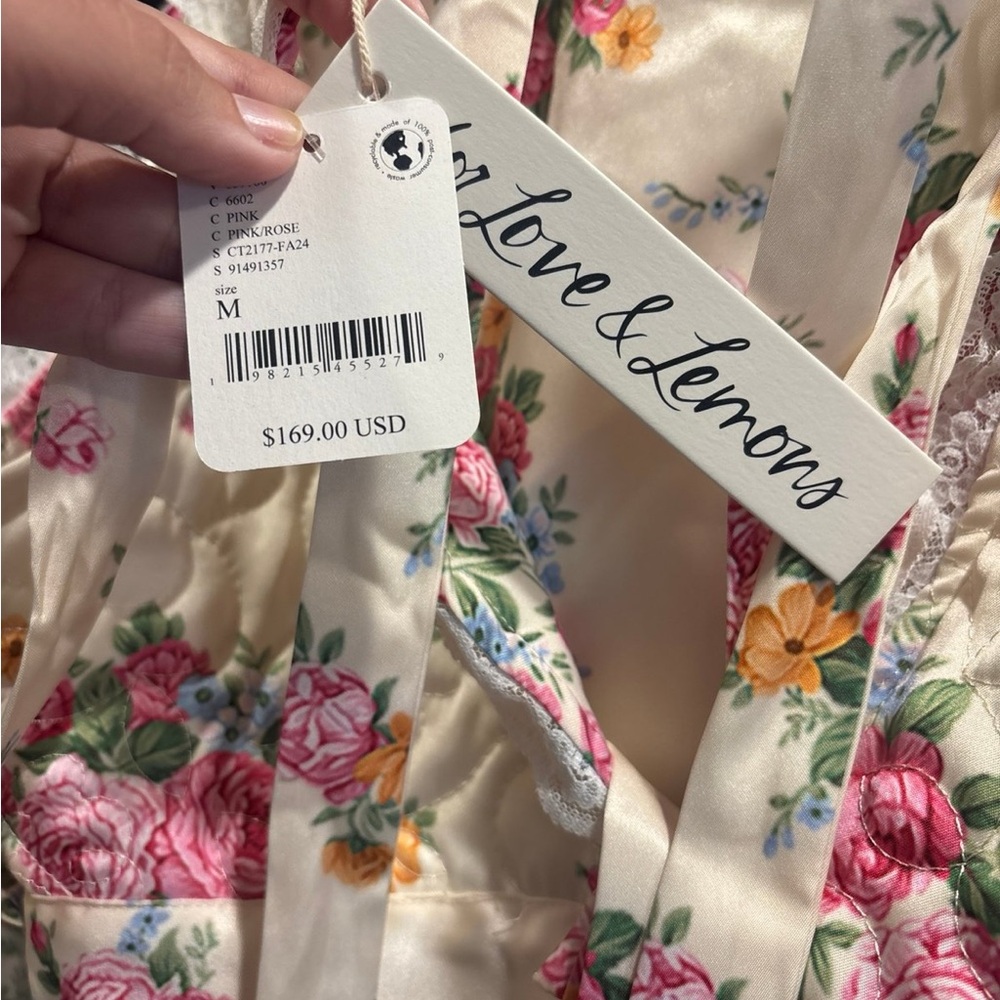 NWT For Love & Lemons Amandine Crop Top M - Picture 7 of 7